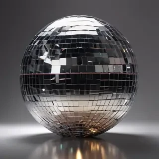 transparent disco ball