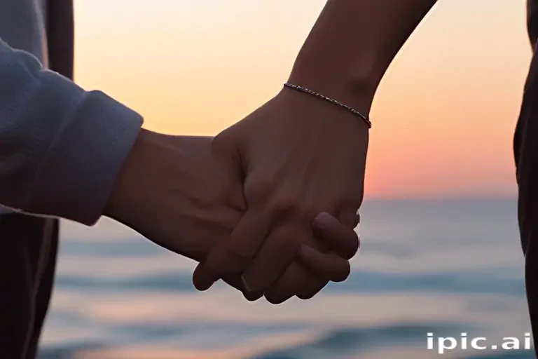 couple holding hands aesthetic
