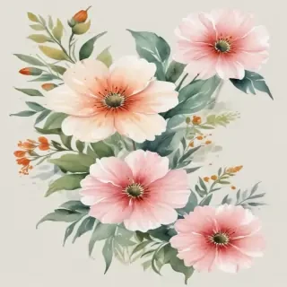 clipart watercolor flowers