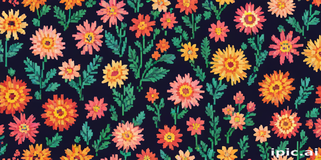 pixel flowers