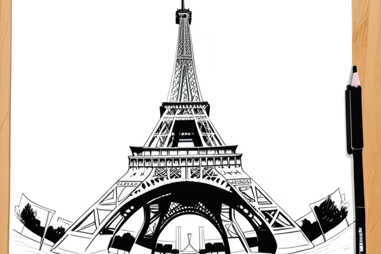 eiffel tower drawing
