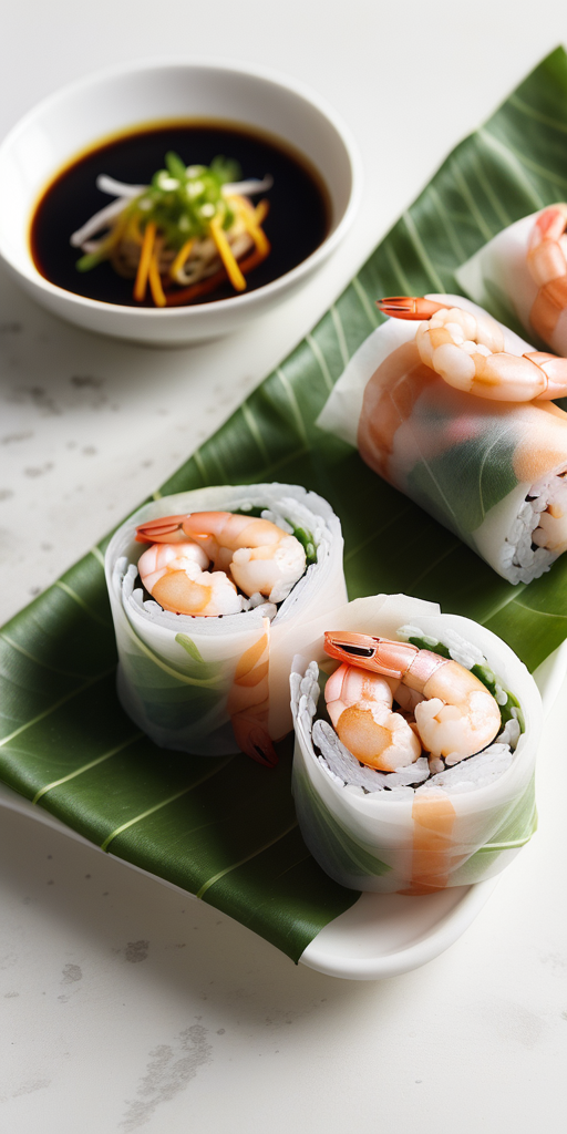 shrimp rolls in rice paper