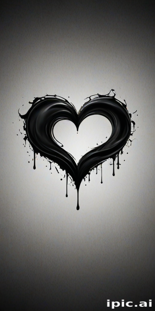 wallpaper black heart