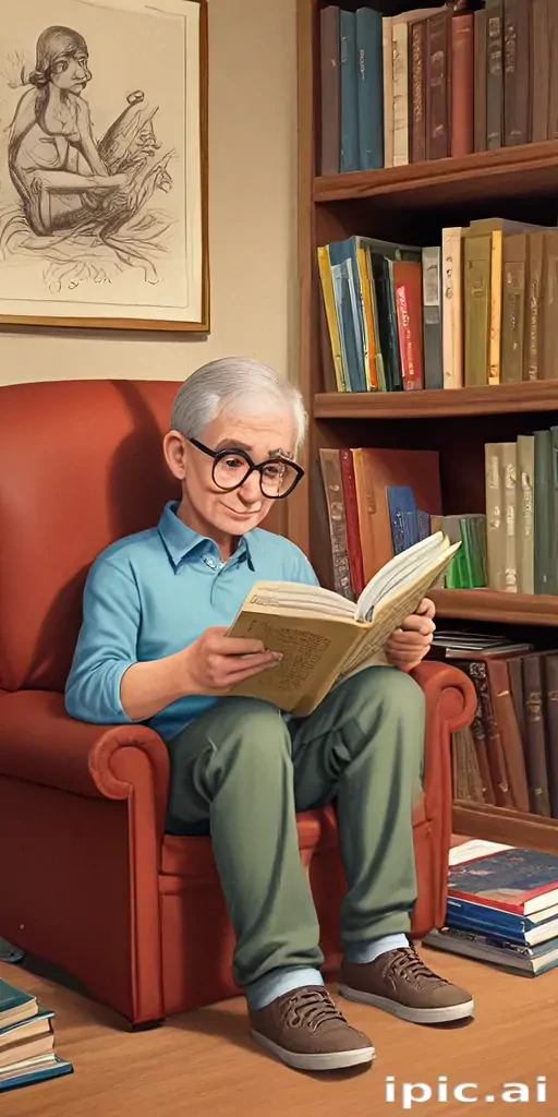 cartoon of reading