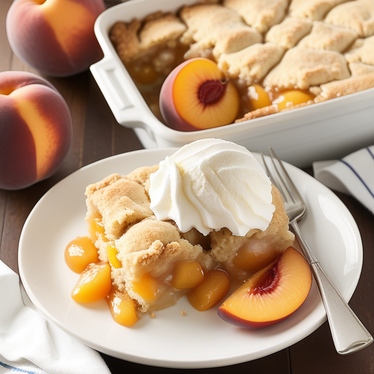 cake mix peach cobbler with canned peaches