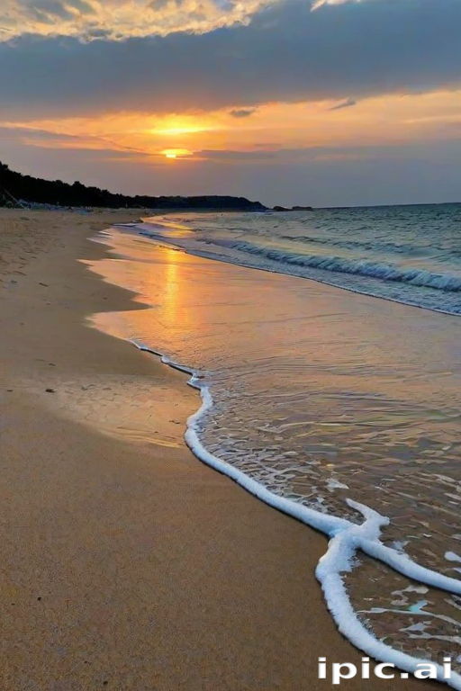 sun set on beach
