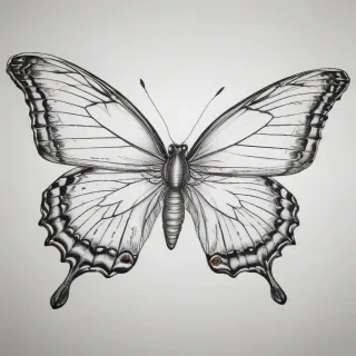 outline drawing of a butterfly