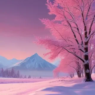 pink winter background