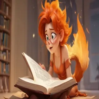 reading cartoon