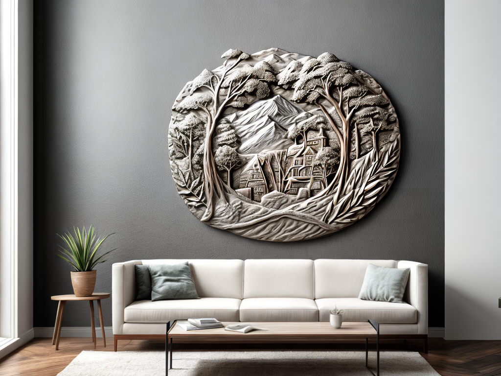 interior design wall bas-relief