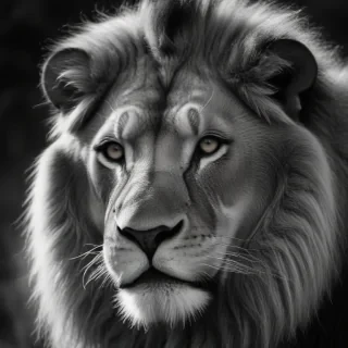 lion black and white pictures