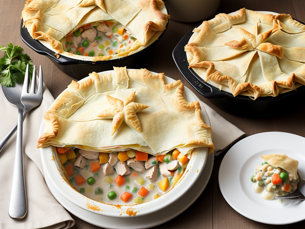 chicken pot pie with phyllo sheets