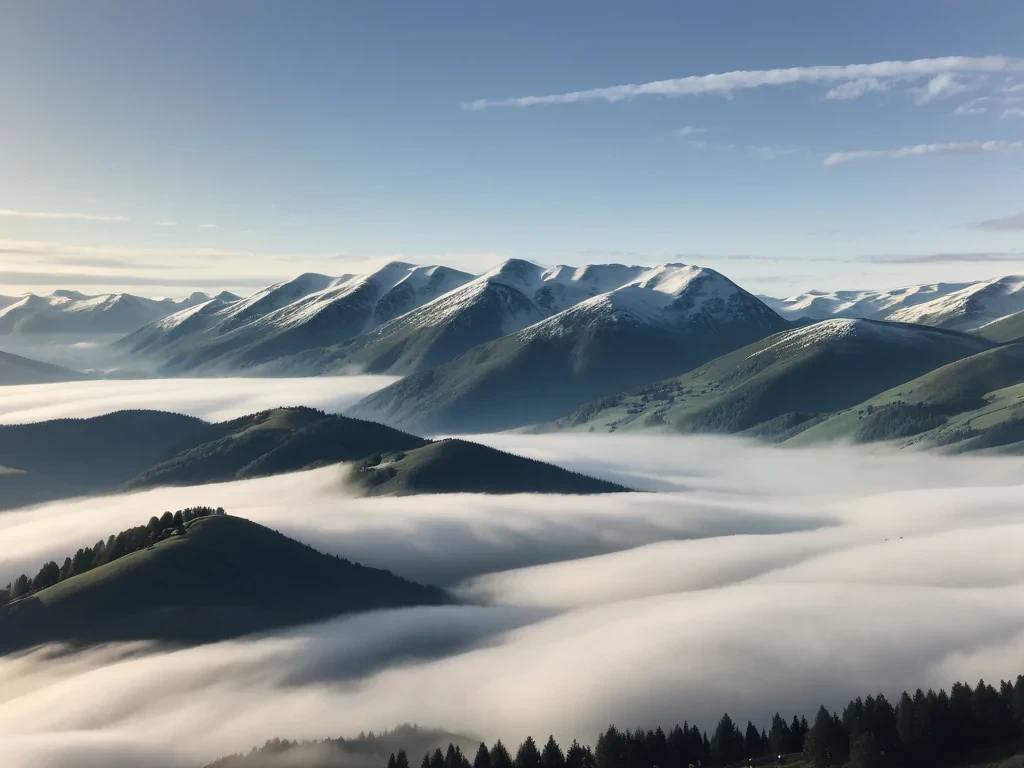 misty mountains