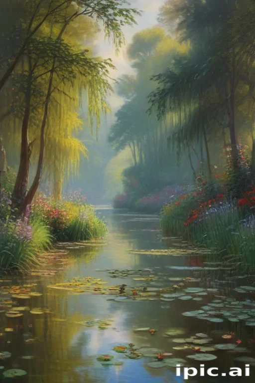 monet painting wallpaper