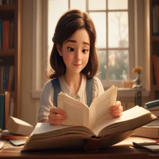 reading cartoon