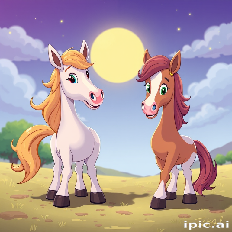 cartoon horses