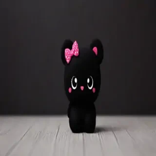 black wallpaper cute