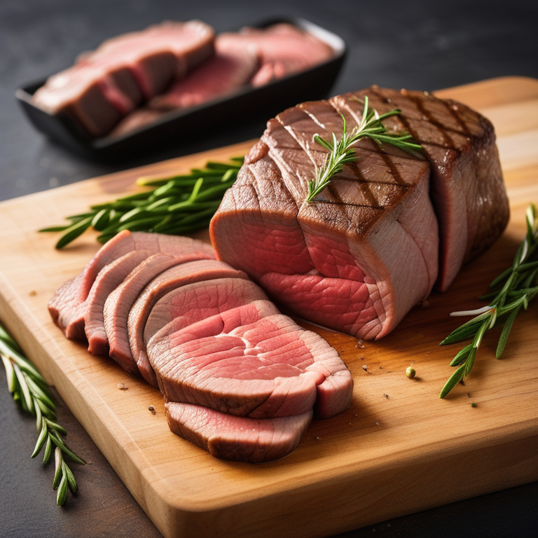 sliced grass fed beef sirloin