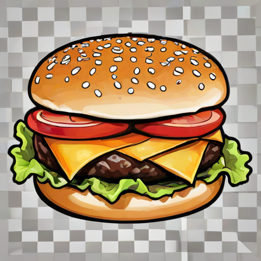 hamburger clipart black and white
