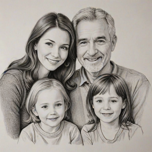 drawings of family