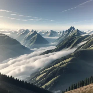 misty mountains
