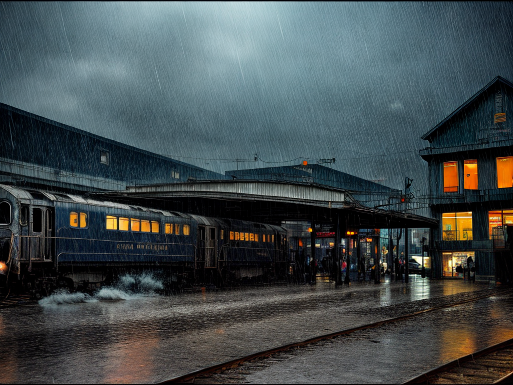 Train Raining Background down town train night raining tom waits