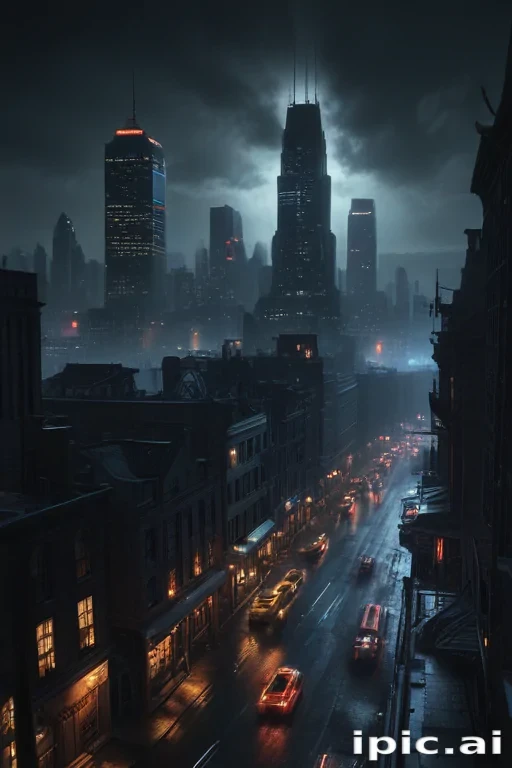 dark city background