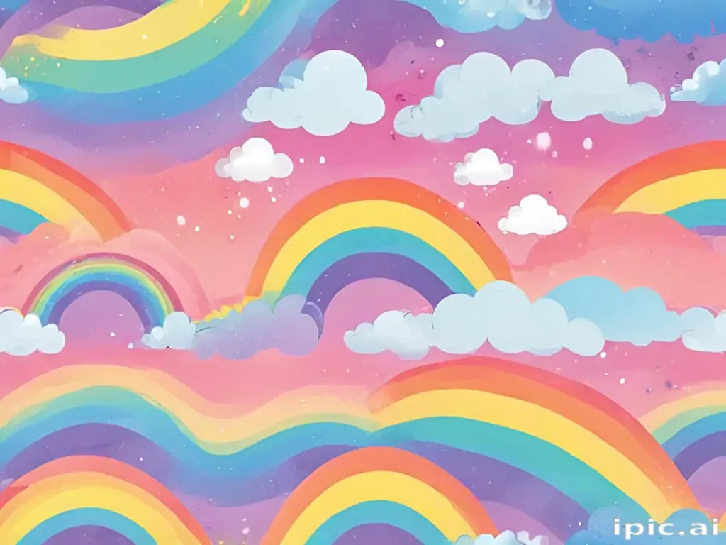 cute rainbow background