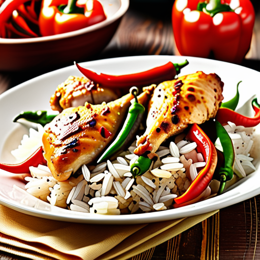 chicken with rice and peppers