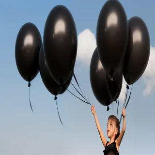 black balloons png
