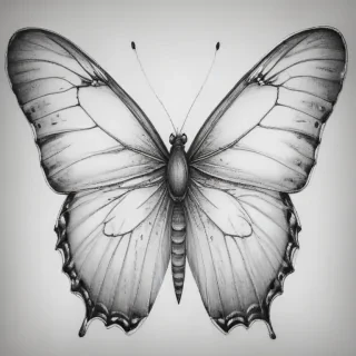 outline drawing of a butterfly