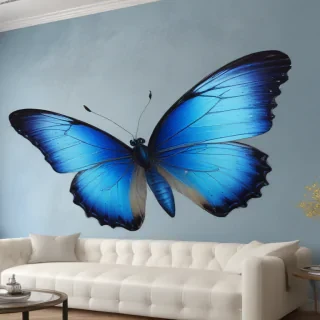 aesthetic blue butterfly