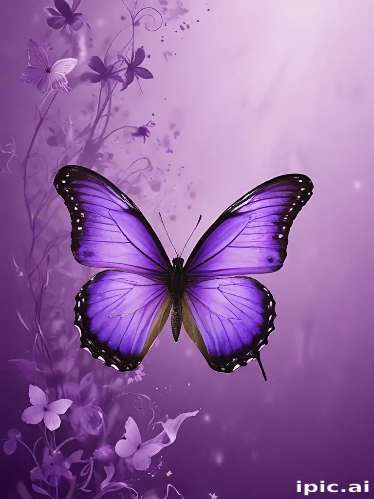 purple butterfly background
