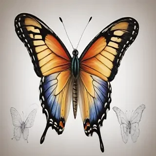 images of drawings of butterflies