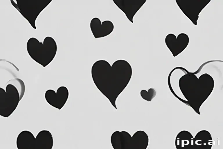 black heart transparent