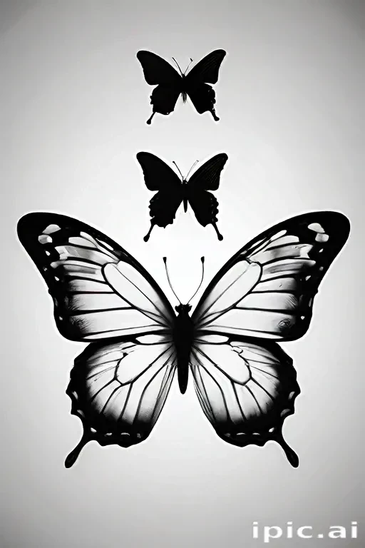 black butterfly outline