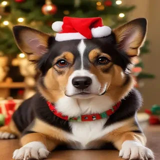 wallpaper christmas dog