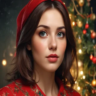 christmas background portrait