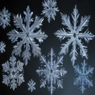 transparent snowflakes