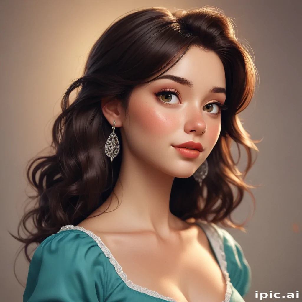 brunette cartoon character