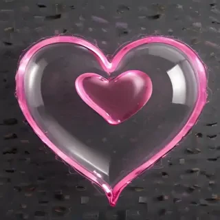 pink heart transparent
