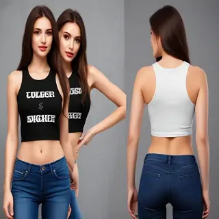 crop top mock up