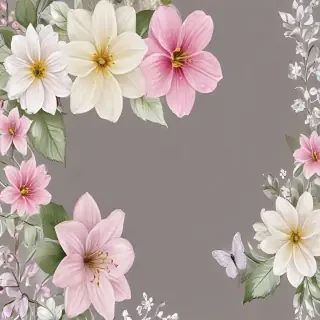 transparent flower border