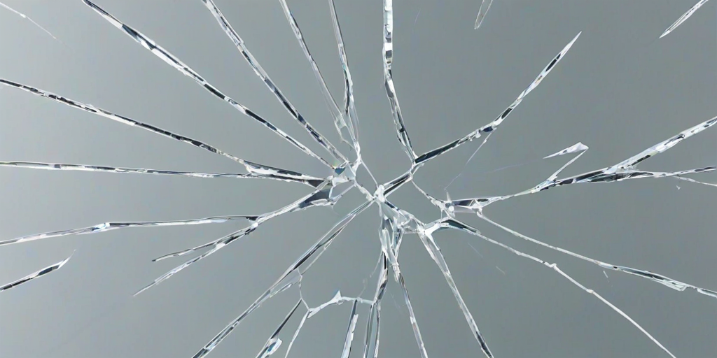 cracked glass transparent