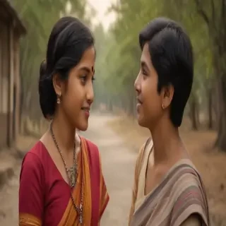 mom and son indian