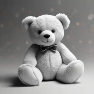 teddy bear clipart black and white