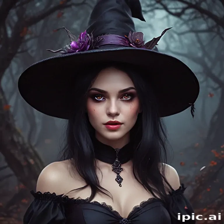 beautiful dark witch fantasy art