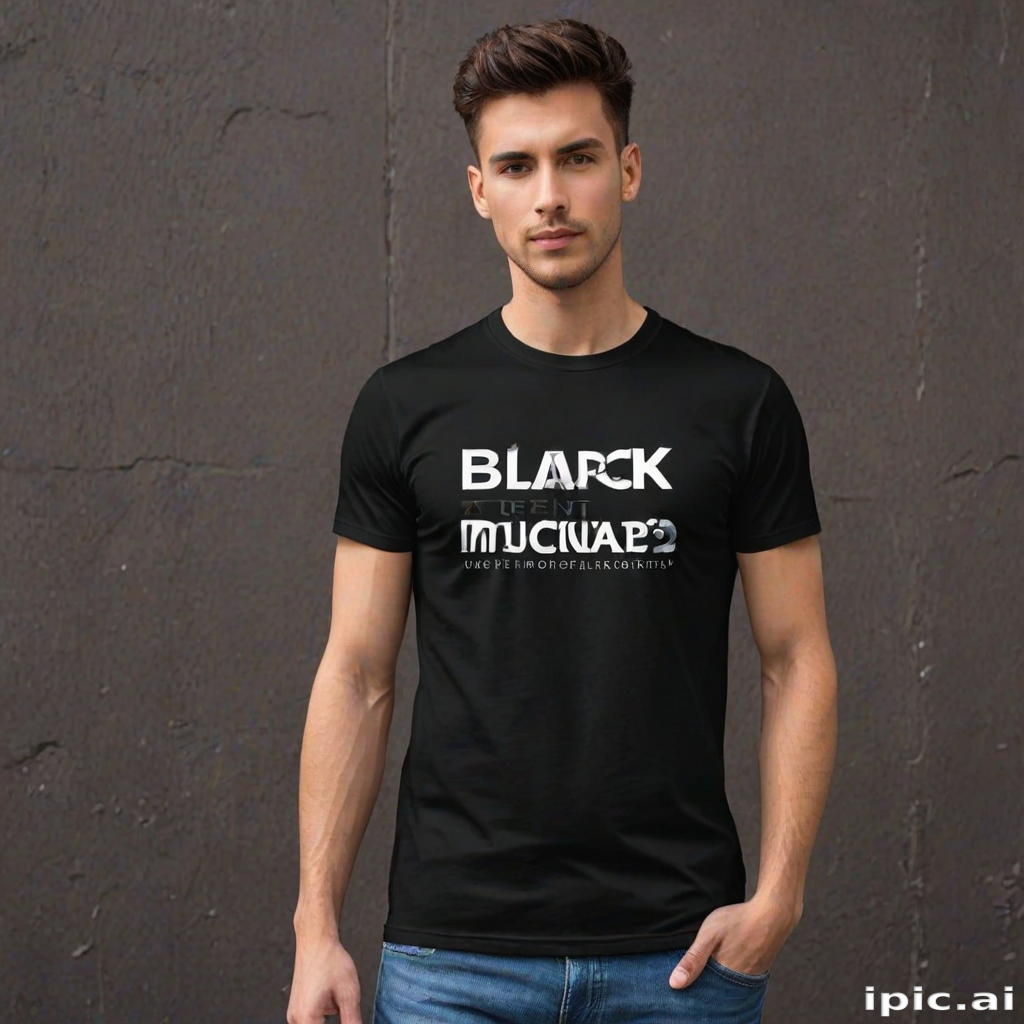 black t-shirt mockup
