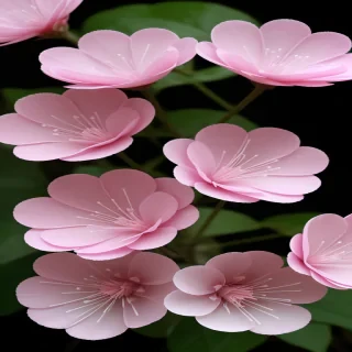 transparent pink flowers