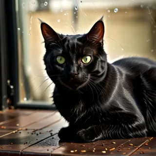 black cat transparent